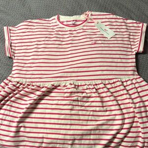 Vineyard Vines Pink and White Striped Kids Casual Dress
